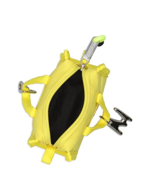 MSGM Yellow Logo Plaque Top Handle Tote Bag