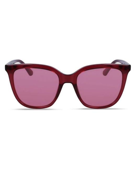 Calvin Klein Pink Lunettes De Soleil À Monture Carrée
