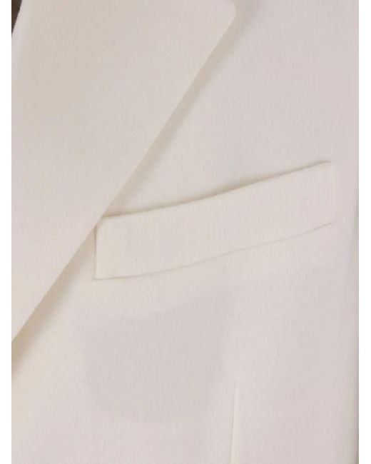 Alberto Biani White Button-Fastening Jacket