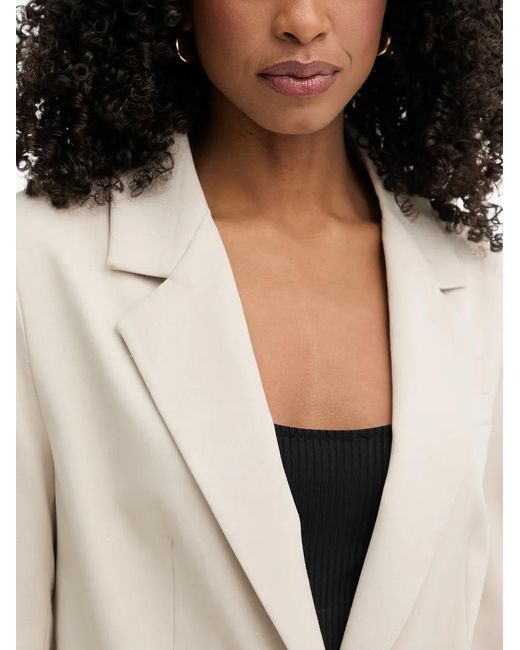 Guess Natural Notched-Lapels Blazer