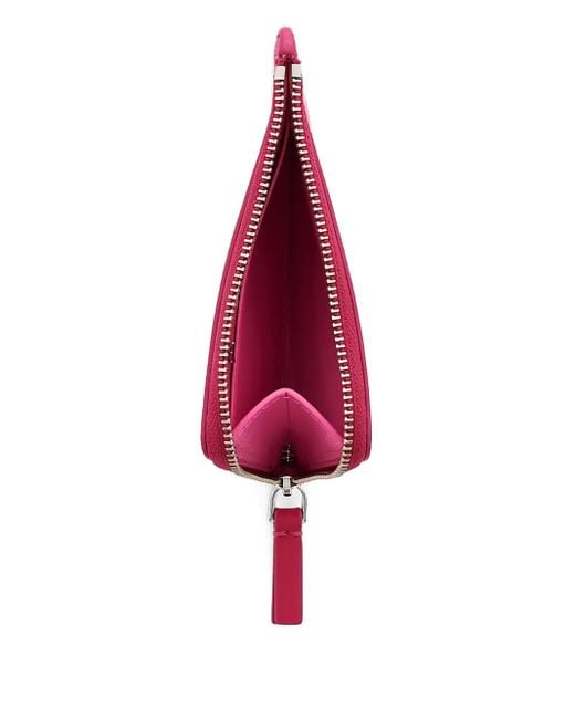 Marc Jacobs Red Top-Zip Charm Wallet