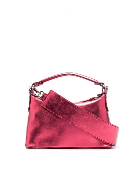 Liu Jo Leather Metallicfinish Tote Bag in Pink Lyst