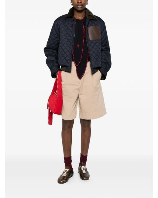 Loewe Blue Quilted Short Jacket
