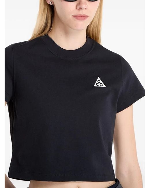 Nike Black Acg Cropped T-Shirt