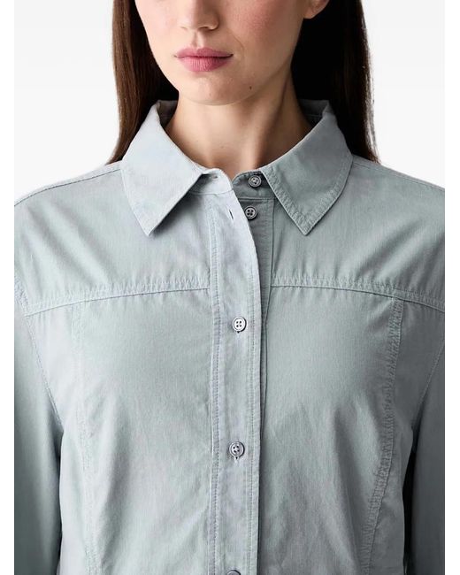 Marc O' Polo Blue Long-Sleeved Corduroy Shirt