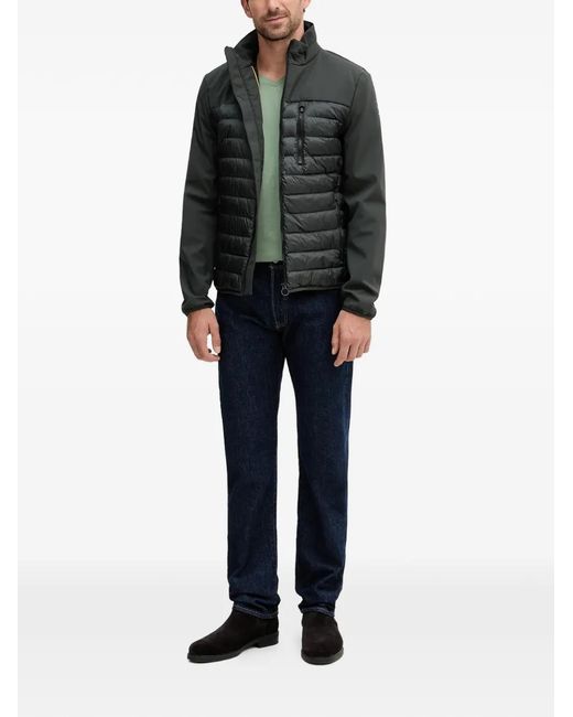 Geox Black Spherica Zip Quilted Jacket for men