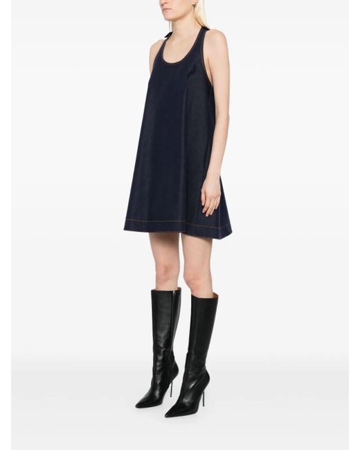 Monse Blue Racerback Boxy Mini Dress