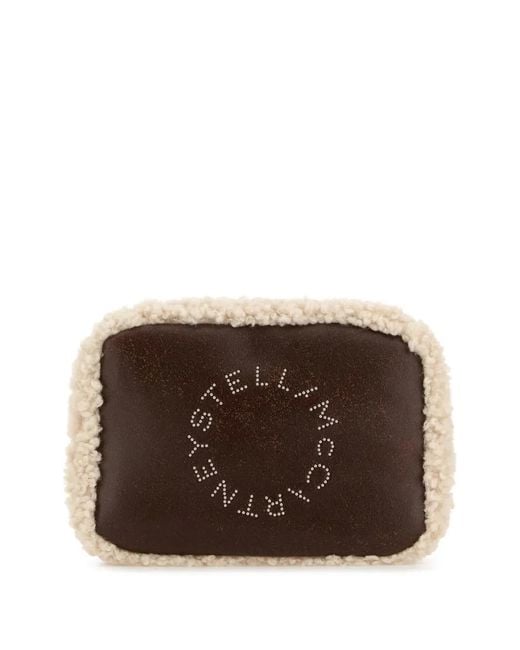Stella McCartney Brown Logo Belt Bag Brushed Texture