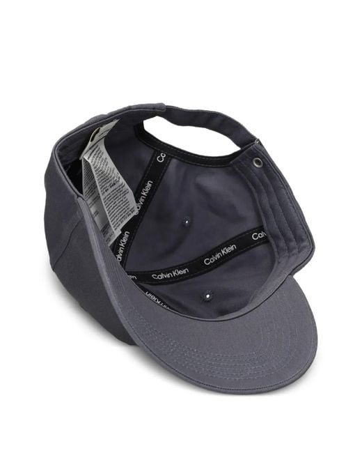 Calvin Klein Gray Logo-Plaque Baseball Cap for men