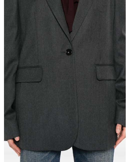 Stella McCartney Gray Single-Breasted Blazer