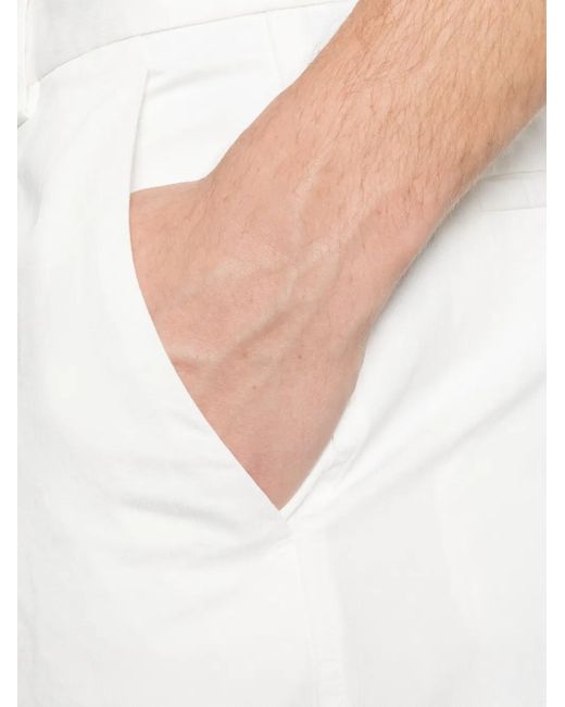 Zegna White Belt-Loop Shorts for men