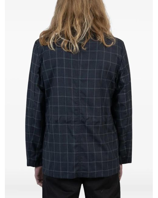 Universal Works Blue Checked Pocket Jacket for men