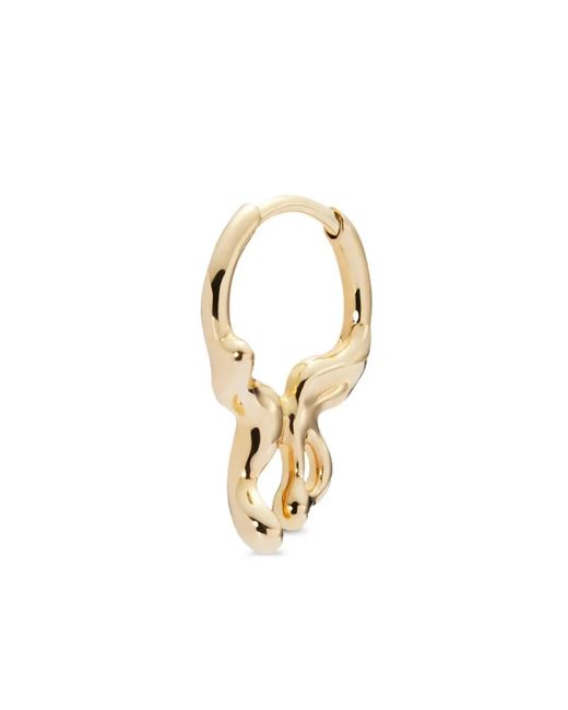 Maria Black Metallic 14Kt Papillon Huggie Earring