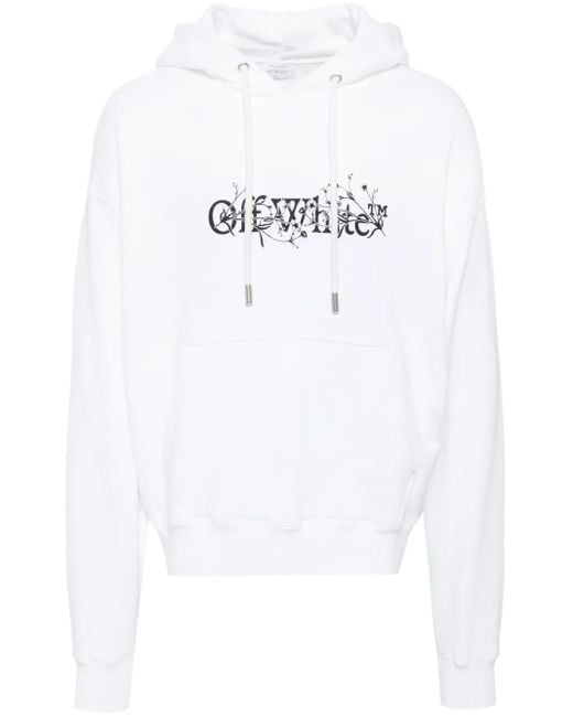 Off-White c/o Virgil Abloh White Bookish Flower Skate Hoodie for men