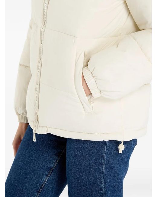 Guess White Quilted Puffer Jacket