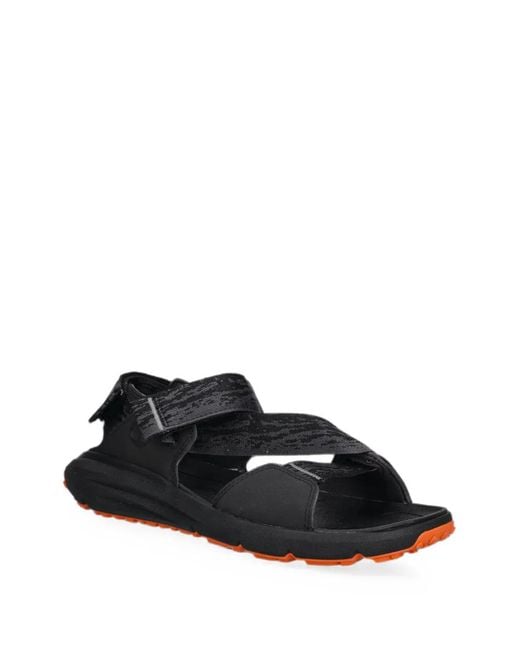 Timberland Black Touch-Strap Leather Sandals for men