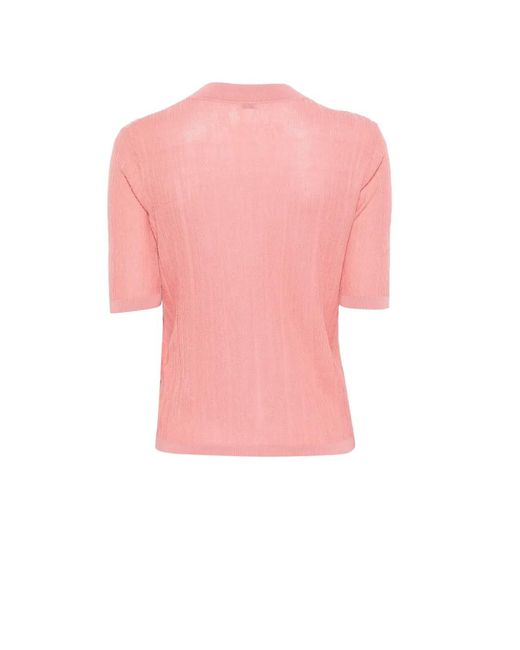 Joseph Pink V-Neck Buttoned Cardigan