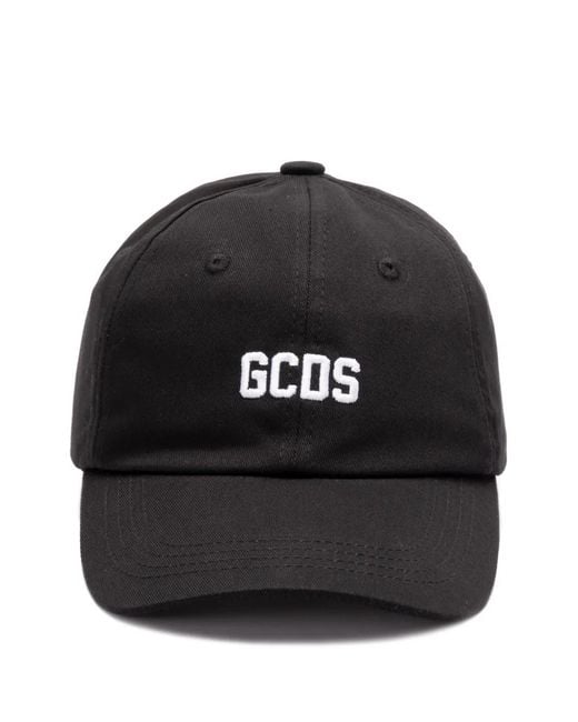Gcds Black Logo-Embroidered Baseball Cap