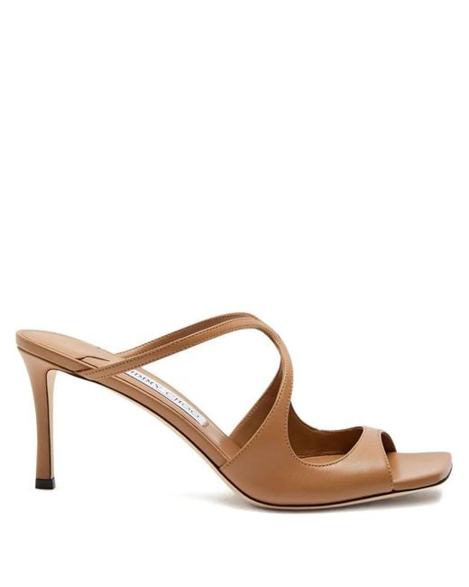 Jimmy Choo Brown 75Mm Anise Sandals