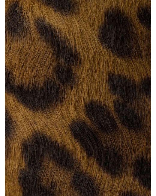 Prada Brown Leopard-Print Leather Mules