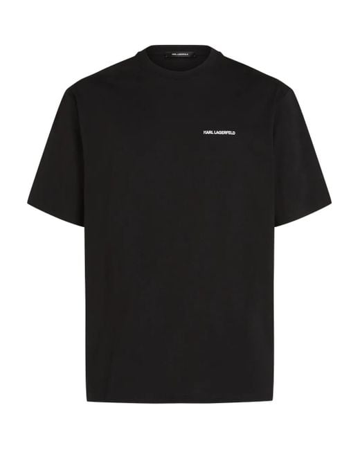 Karl Lagerfeld Black T-Shirt Ample Rue St-Guillaume for men