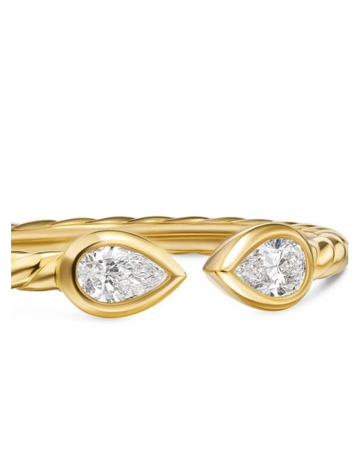 David Yurman White 18K Petite Modern Renaissance Diamond Ring