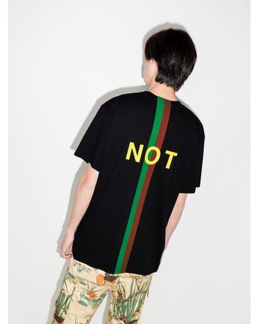 Gucci Fake/not Crew-neck T-shirt in Black for Men | Lyst Canada