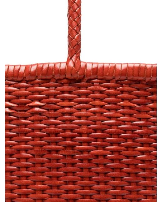 Big B Weave Woven Tote Bag di Dragon Diffusion in Red