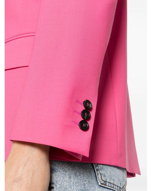 MSGM ピークドラペル シングルジャケット Pink