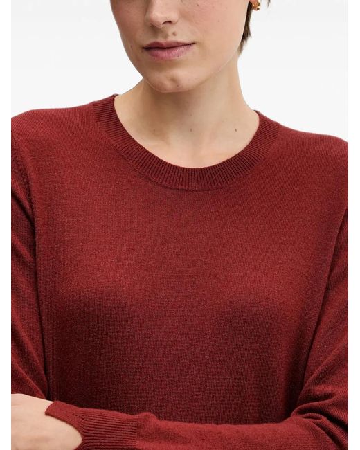 Sisley Red Crew-Neck Sweater