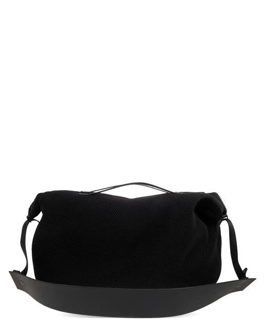 Homme Plissé Issey Miyake Black Pleated Handle Tote Bag for men