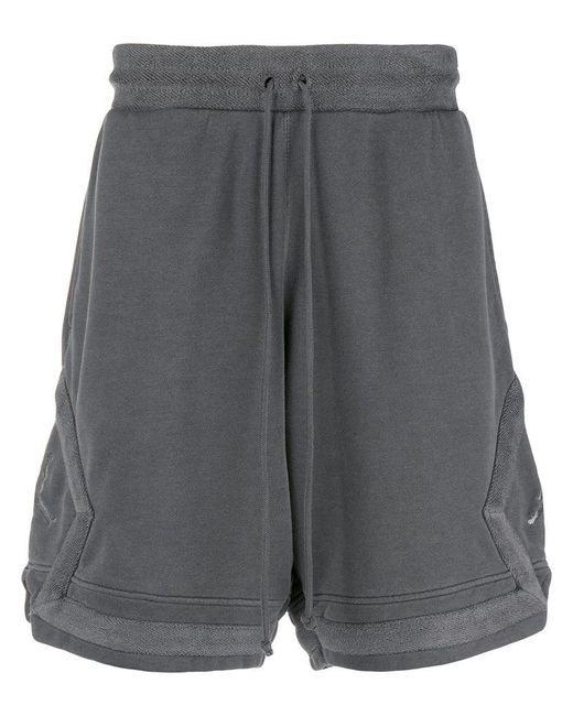 Nike Gray Jordan Sportswear Diamond Washed Fleece Shorts for men