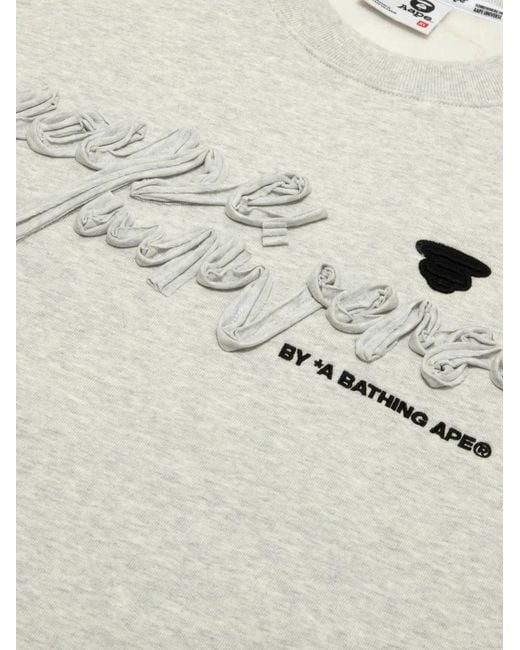 Aape By A Bathing Ape White Appliqué-Patch Sweatshirt for men