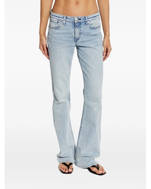 Rag & Bone Blue Faded-Effect Jeans
