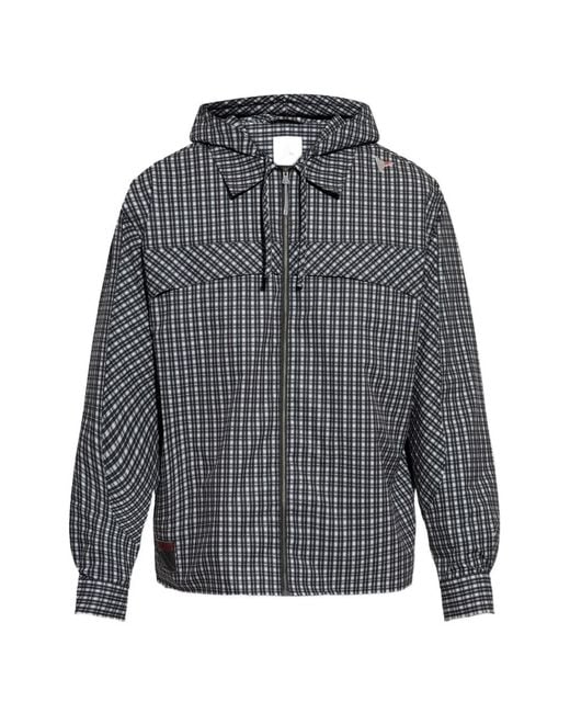 Roa Gray Aair Flowave Hooded Checked Jacket for men