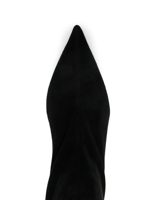 Totême Black Suede Heeled Sock Boot