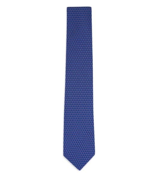 Corbata Con Motivo Ferragamo de hombre de color Blue