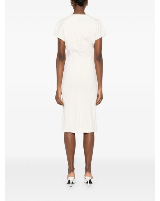 Patrizia Pepe White Robe À Col V