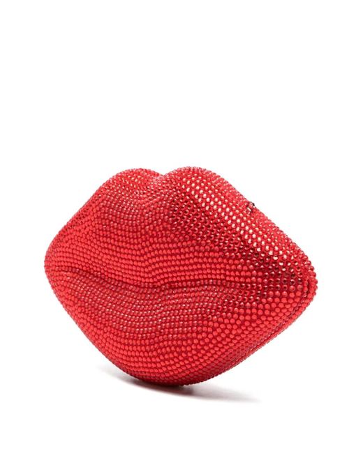Simon Miller Red Crystal-Embellished Clutch Bag