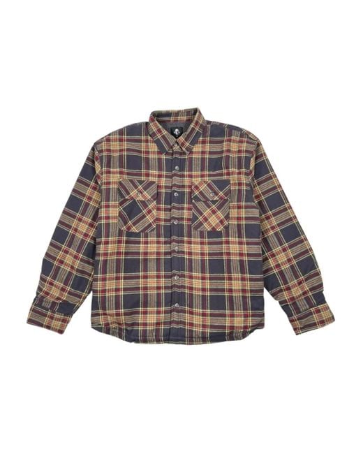 Warren Lotas Gray Flannel Shirt for men