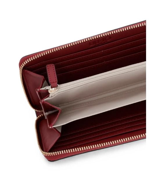 Liu Jo Red Logo-Plaque Wallet