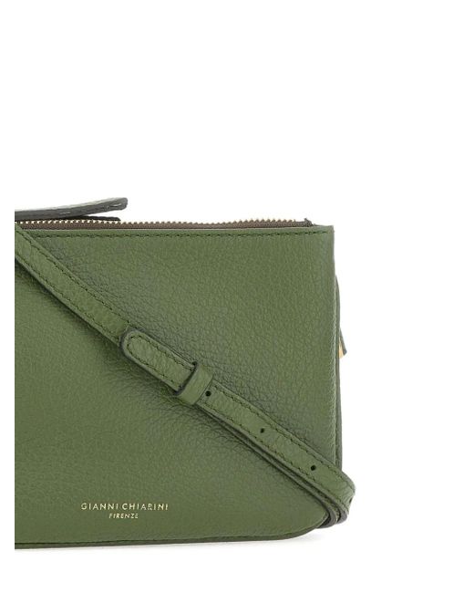 Gianni Chiarini レザー ショルダーバッグ Green