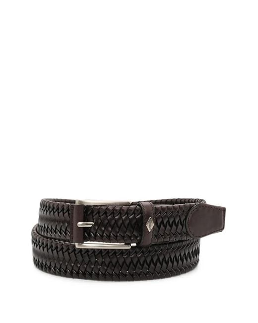 Lottusse Black Apolo Braided Leather Belt for men