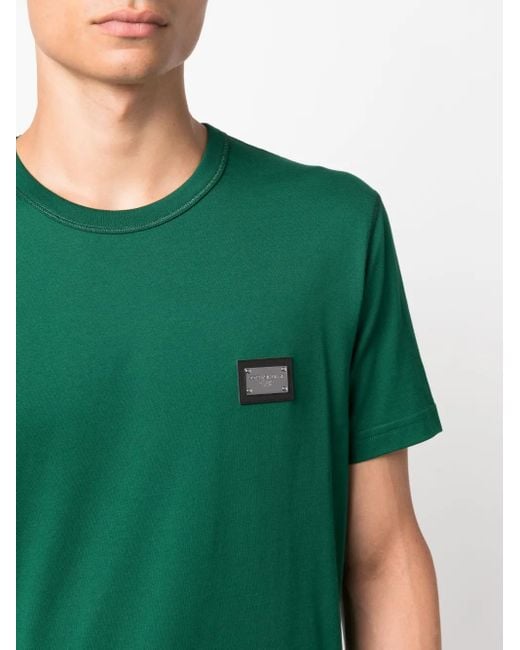 Camiseta con parche del logo Dolce & Gabbana de hombre de color Green