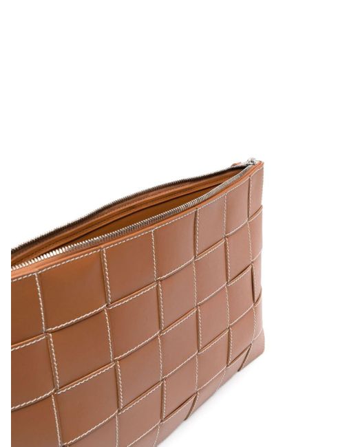 Bottega Veneta Brown Cassette Leather Clutch Bag for men