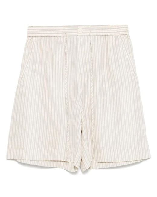 Rohe White Striped Shorts for men