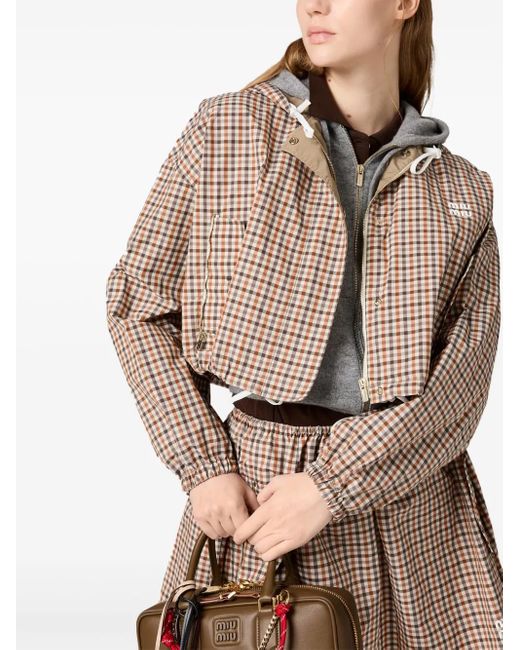 Miu Miu Geruit Jack in het Brown