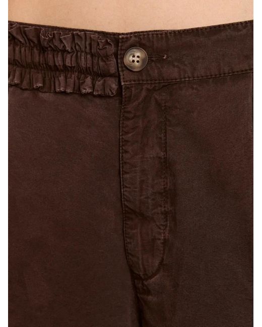 Damson Madder Brown Button-Fastening Trousers