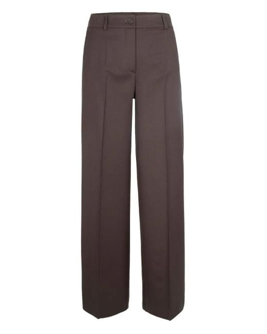 P.A.R.O.S.H. Brown Straight-Leg Trousers