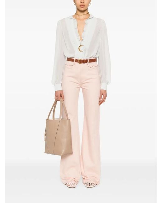 Chloé Pink Flared Jeans